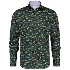 A Fish Named Fred Aeroplane Shirt in Dark Green