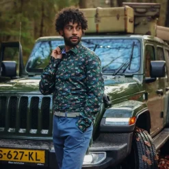 A Fish Named Fred Aeroplane Shirt in Dark Green