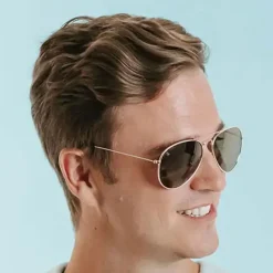 Ace Reading Sunglasses in Gold | Collen and Clare