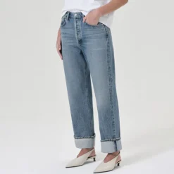 AGOLDE Fran Low Slung Straight Leg Jeans in Invention