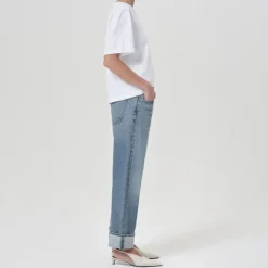 AGOLDE Fran Low Slung Straight Leg Jeans in Invention