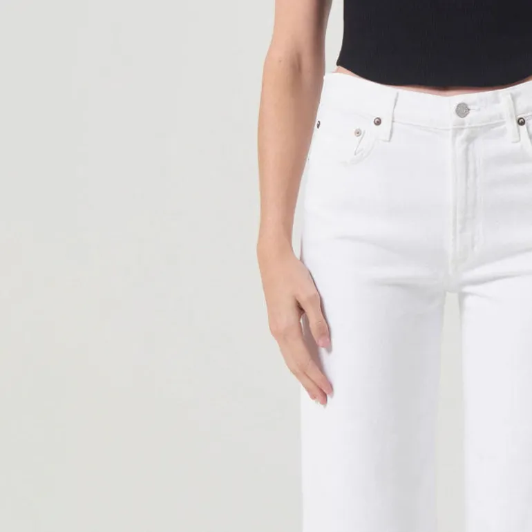 AGOLDE Harper Cropped Jeans in Sour Cream