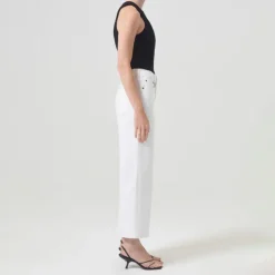 AGOLDE Harper Cropped Jeans in Sour Cream