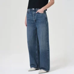 AGOLDE Low Slung Baggy Jeans in Essence