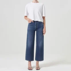 AGOLDE Ren High Rise Wide Leg Jeans in Control