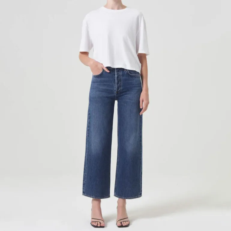 AGOLDE Ren High Rise Wide Leg Jeans in Control