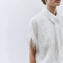 ALYSI Fringes Shirt in Meringa
