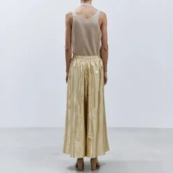 ALYSI Light Shiny Skirt in Gold