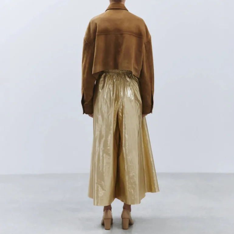ALYSI Vintage Suede Jacket in Caramel