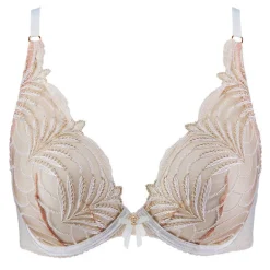 AUBADE Hypnolove Triangle Bra in Gold Feather