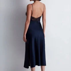 Aubade Midnight Whisper Long Slip in Evening Blue