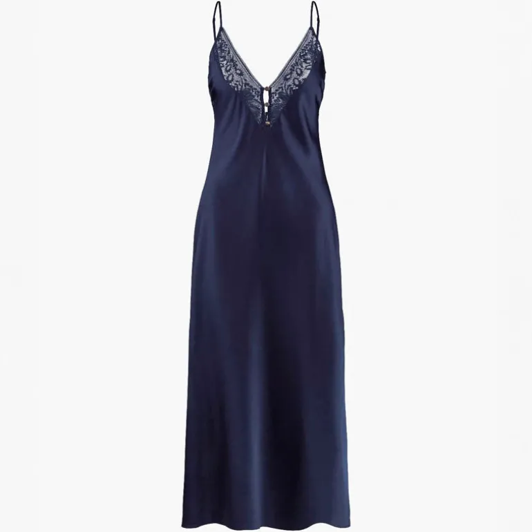 Aubade Midnight Whisper Long Slip in Evening Blue