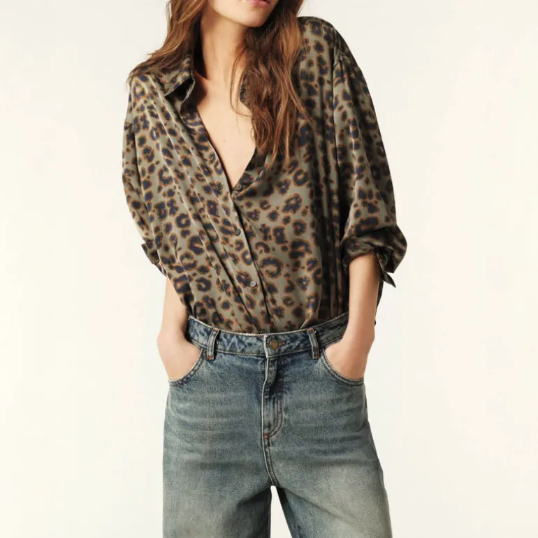 BA&SH Billie Shirt in Kaki