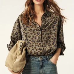 BA&SH Billie Shirt in Kaki