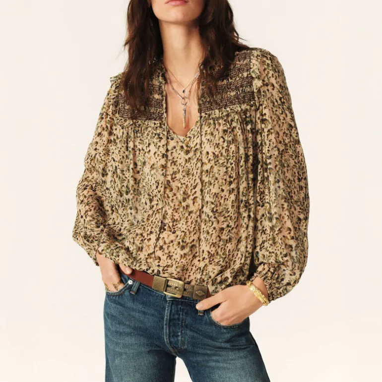 BA&SH Capucine Blouse in Ecru
