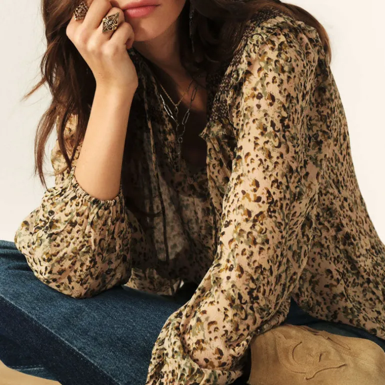 BA&SH Capucine Blouse in Ecru