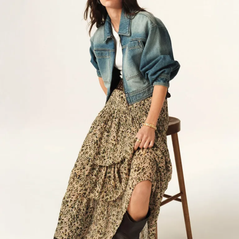 BA&SH Coccie Skirt in Ecru