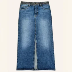 Ba&sh Math Skirt in Blue Jeans
