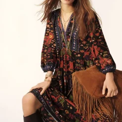 Ba&Sh Valley Dress in Noir