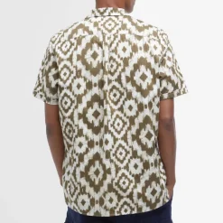 BARBOUR Barbour Homelane Printed S/S Relaxed Fit Shirt in Light Sage