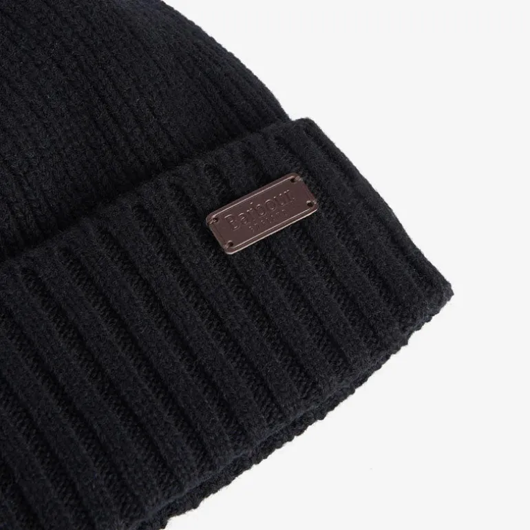 Barbour Carlton Beanie Hat in Black