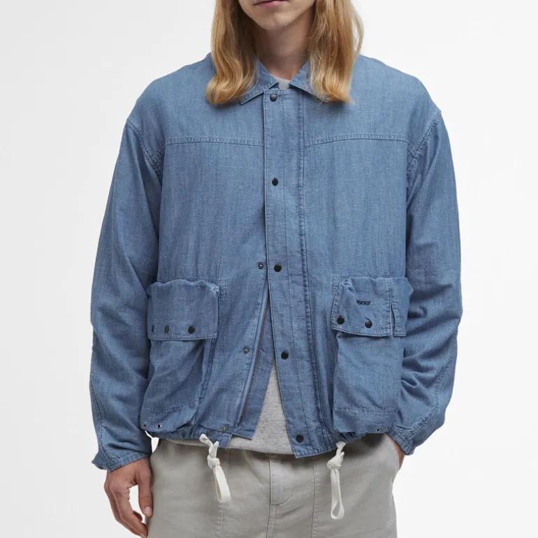 BARBOUR Durham Chambray Casual Jacket in Chambray