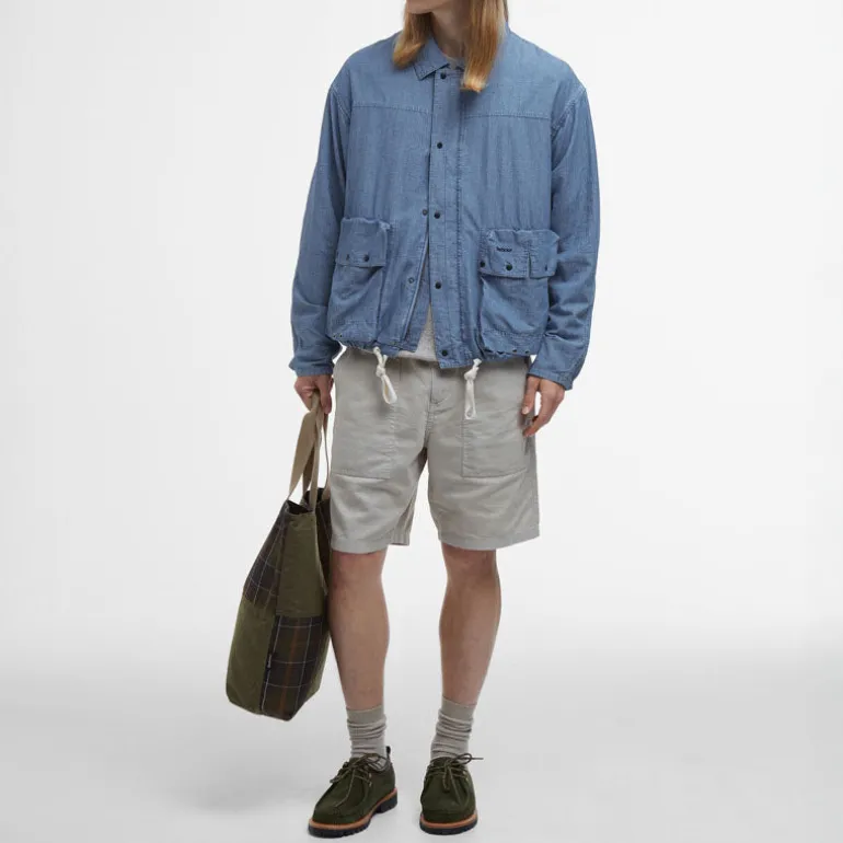 BARBOUR Durham Chambray Casual Jacket in Chambray