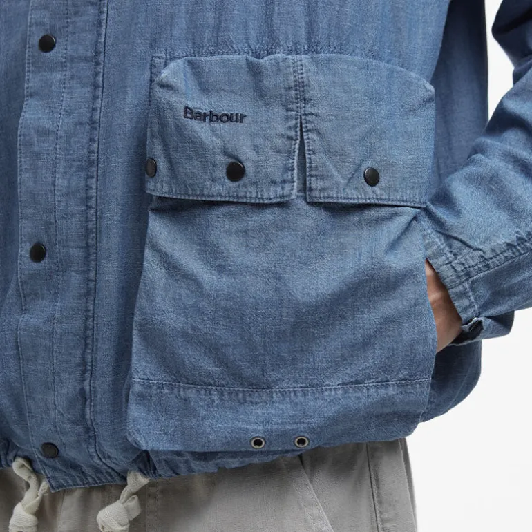 BARBOUR Durham Chambray Casual Jacket in Chambray