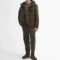 Barbour Durham Re-engineered Wax Jacket in Beech