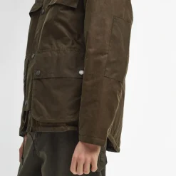 Barbour Durham Re-engineered Wax Jacket in Beech