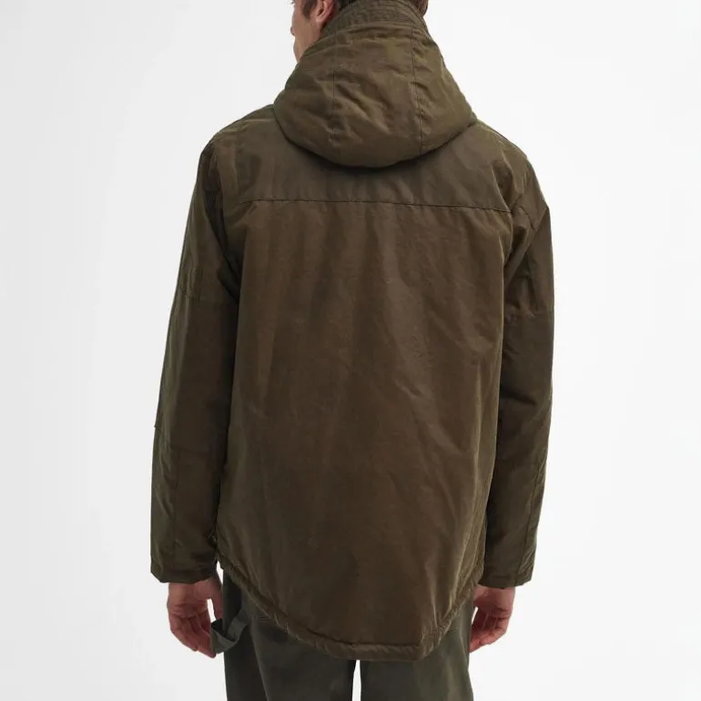 Barbour Durham Re-engineered Wax Jacket in Beech