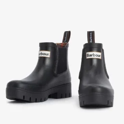 Barbour Halton Chelsea Welly Boots in Black