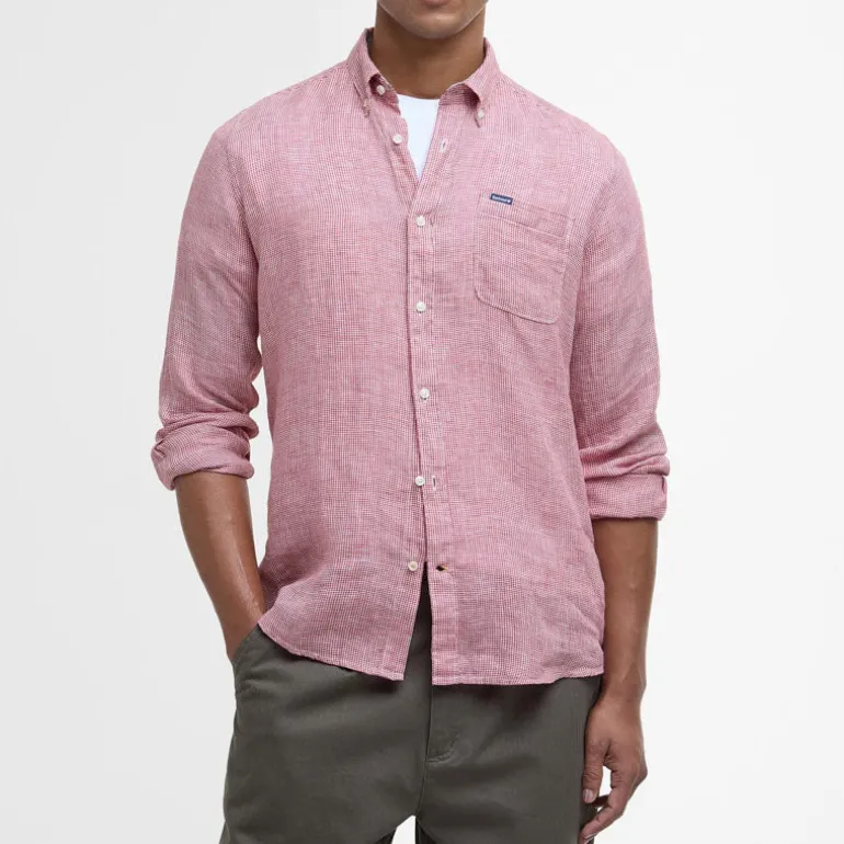 BARBOUR Linton Tailored Shirt in Red Spice