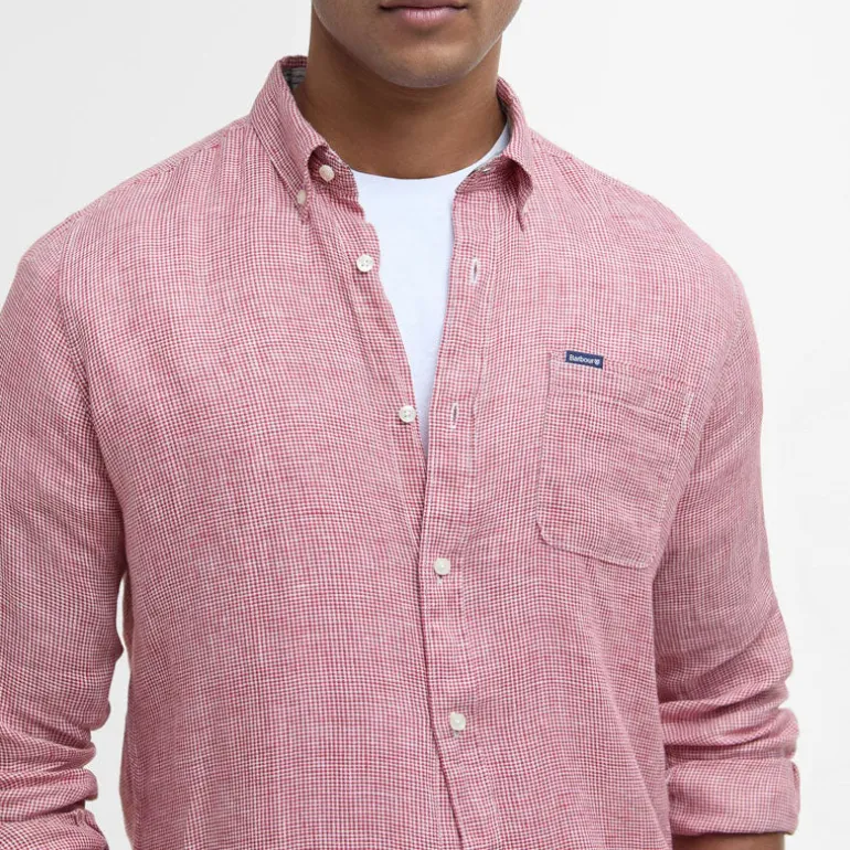 BARBOUR Linton Tailored Shirt in Red Spice