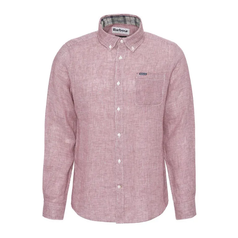 BARBOUR Linton Tailored Shirt in Red Spice