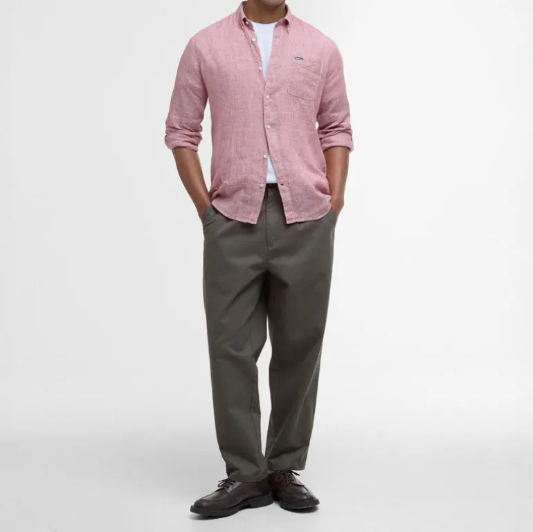 BARBOUR Linton Tailored Shirt in Red Spice