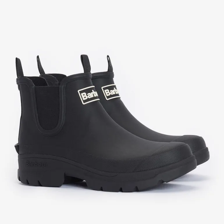 Barbour Mens Nimbus Chelsea Welly Boots in Black