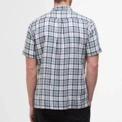 BARBOUR Midfield Tartan Summerfit Shirt in Bleached Pine Tartan