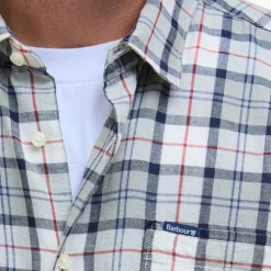 BARBOUR Midfield Tartan Summerfit Shirt in Bleached Pine Tartan