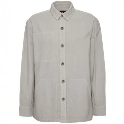 BARBOUR Natural Linen Blend Overshirt in Mist