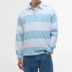 BARBOUR Newgate OS Rugby Shirt in Sky