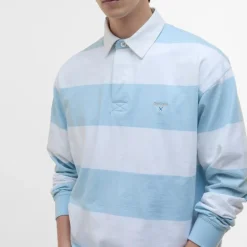 BARBOUR Newgate OS Rugby Shirt in Sky