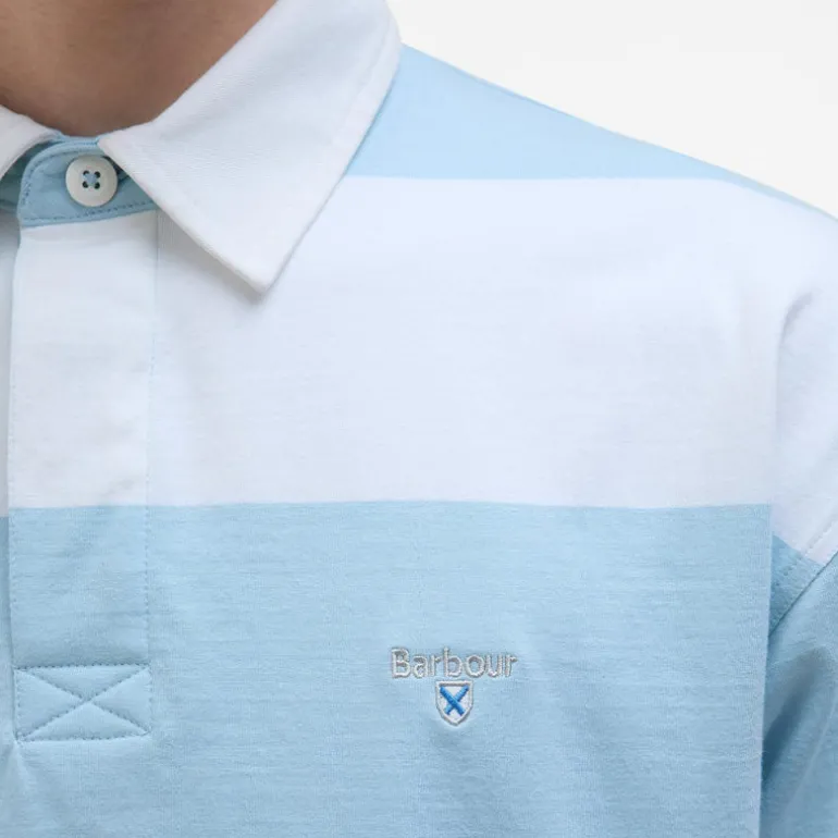 BARBOUR Newgate OS Rugby Shirt in Sky
