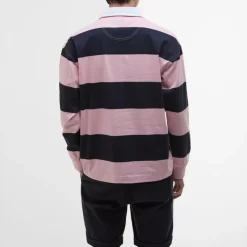 BARBOUR Newgate OS Rugby Shirt in Light Pink