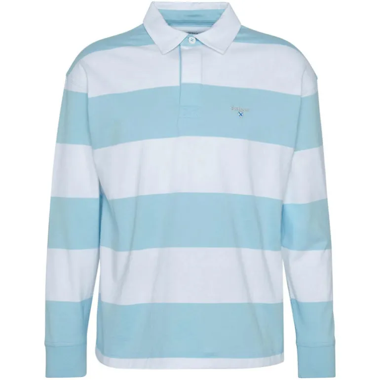 BARBOUR Newgate OS Rugby Shirt in Sky