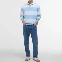 BARBOUR Newgate OS Rugby Shirt in Sky