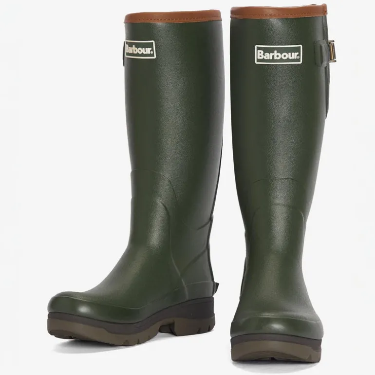 Barbour Tempest Tall Welly Boots in Olive