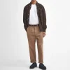 Barbour Washed Stretch Twill Relaxed Fit Trousers in Stone