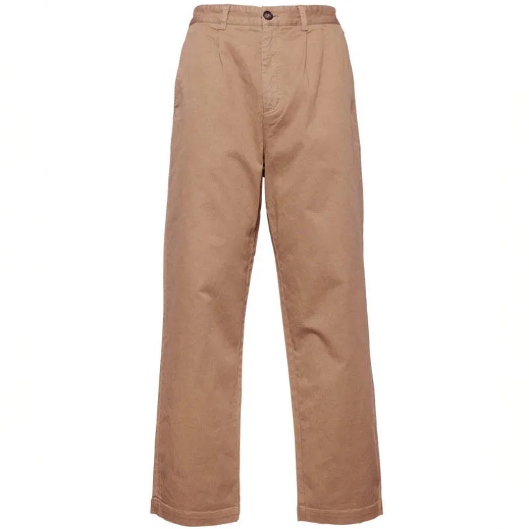 Barbour Washed Stretch Twill Relaxed Fit Trousers in Stone