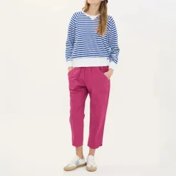BEATRIZ FUREST Bertram Stripes Towelling Sweatshirt 49R205 in White/Bl